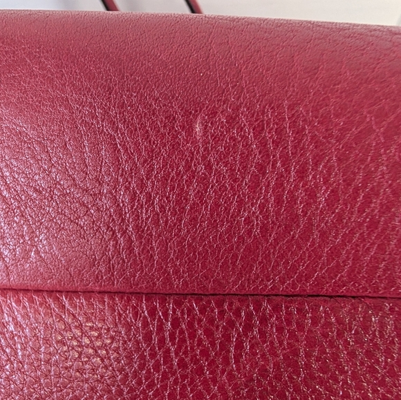 Coach Bag Madison Phoebe Cranberry Red Leather Shoulder Hobo H24621 From 2013 - Picture 13 of 16